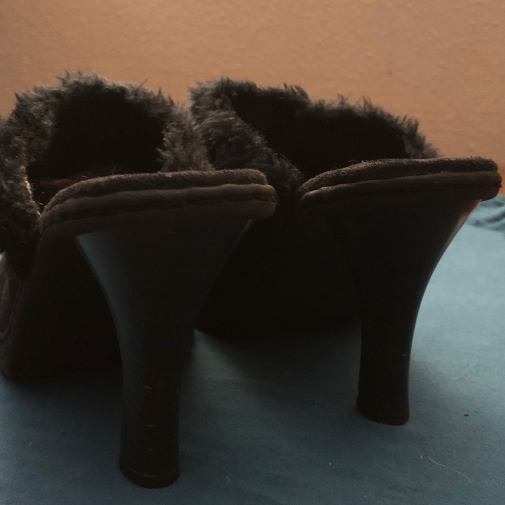 Black high heel mules - Picture 3 of 4